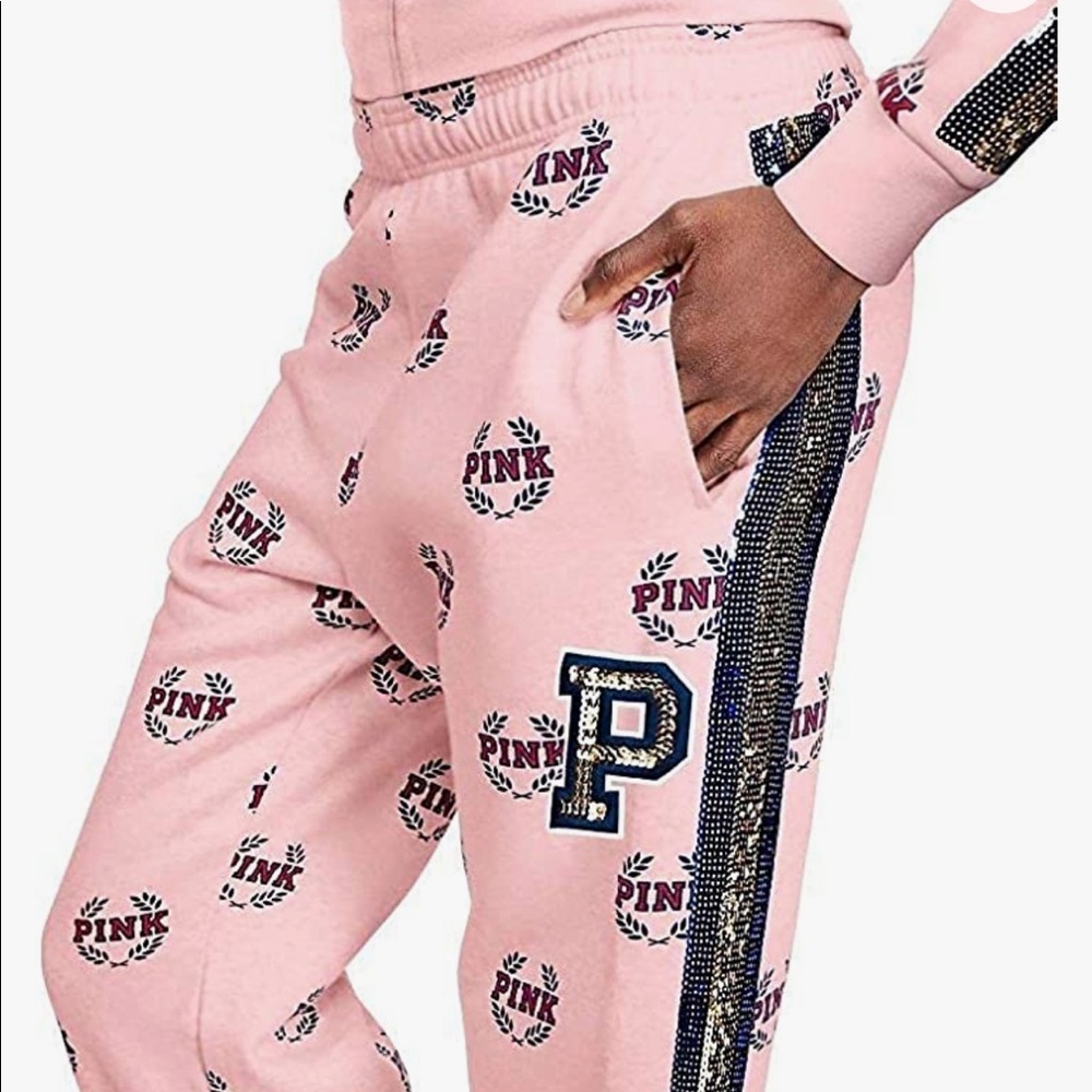 New Victoria secret PINK sequin logo bottom